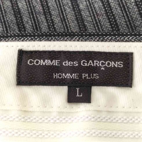 コムデギャルソンオムプリュス COMME des GARCONS HOMME PLUS 12aw NEITHERMAN NOR WOMAN 男でも女でもない期 ウールギャバ センタープレス ロールアップスラックス メンズ L