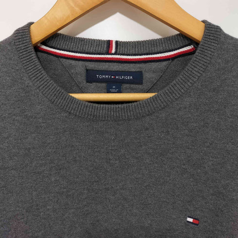 トミーヒルフィガー TOMMY HILFIGER ロゴ刺繍 コットンロングスリーブニットセーター メンズ import:M