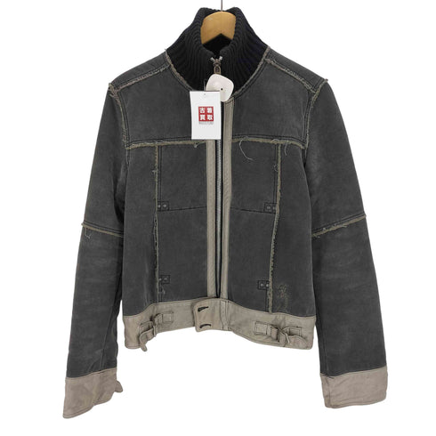 ディーゼル DIESEL イタリア製 レザー切替 デニムブルゾン メンズ JPN:M