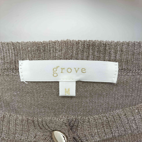 グローブ grove 旬な着こなし叶う シアークルーネックカーディガン レディース JPN:M