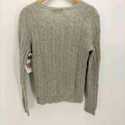 ポロラルフローレン POLO RALPH LAUREN Vネックポニー刺繍ケーブル編みニット レディース import:S