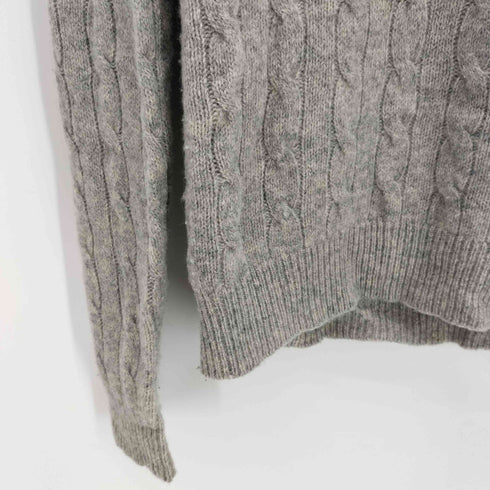 ポロラルフローレン POLO RALPH LAUREN Vネックポニー刺繍ケーブル編みニット レディース import:S