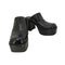 ジェフリーキャンベル Jeffrey Campbell レザーヒール スクエアトゥ サボ レディース 37