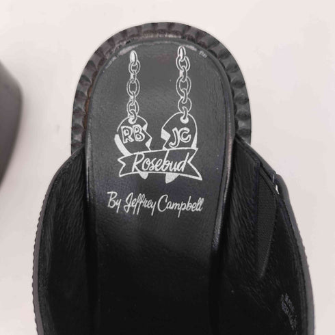 ジェフリーキャンベル Jeffrey Campbell レザーヒール スクエアトゥ サボ レディース 37
