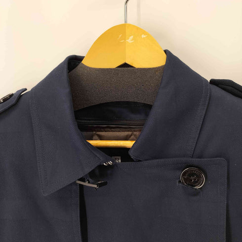 ブラックレーベルクレストブリッジ BLACK LABEL CRESTBRIDGE ジャカードクレストブリッジチェックダブルトレンチコート メンズ L
