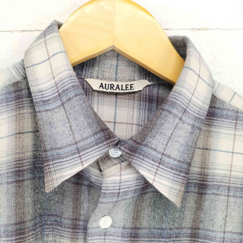 オーラリー AURALEE 23AW Super Light Wool Check Shirt メンズ JPN:3