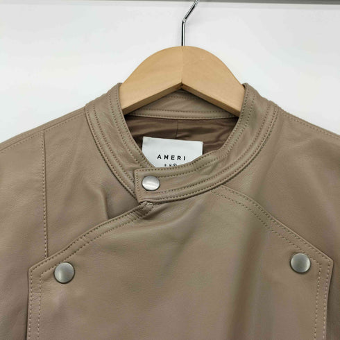 アメリ AMERI RETRO FAKE LEATHER JACKET レトロフェイクレザージャケット レディース FREE