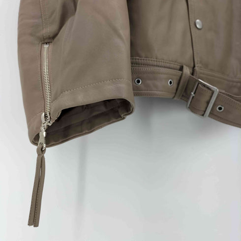 アメリ AMERI RETRO FAKE LEATHER JACKET レトロフェイクレザージャケット レディース FREE