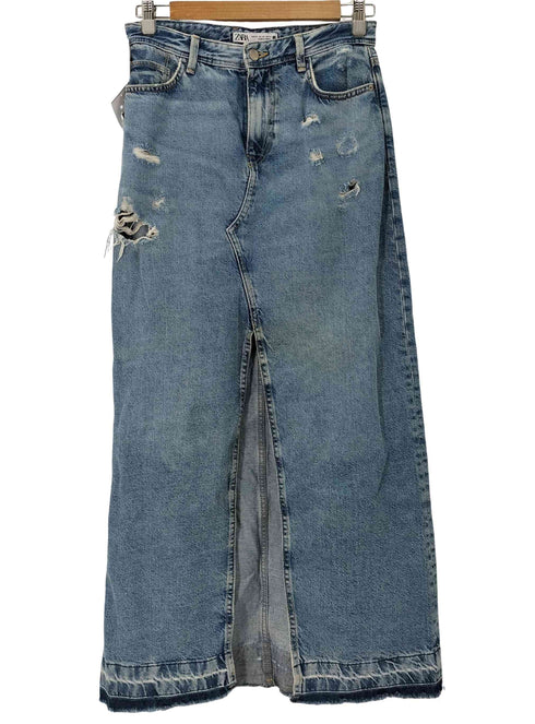 ザラ ZARA ダメージ加工スリットデニムスカート レディース JPN:XS