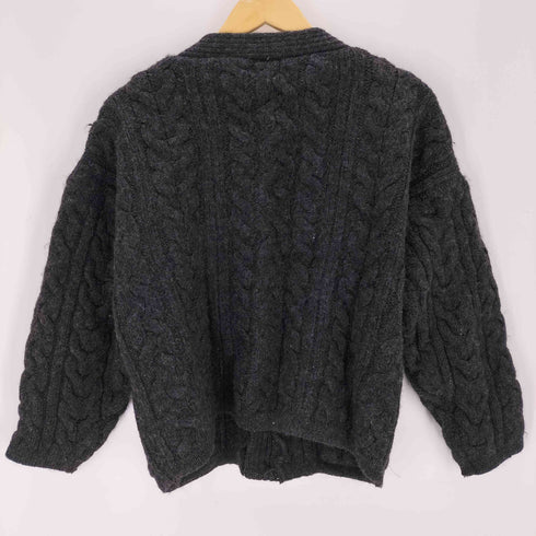 cottage knitwear ケーブル編みウールニットカーディガン England製 メンズ