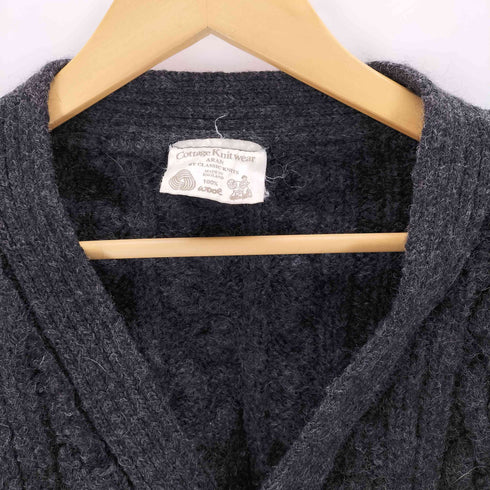 cottage knitwear ケーブル編みウールニットカーディガン England製 メンズ