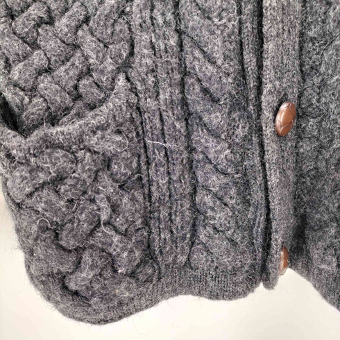 cottage knitwear ケーブル編みウールニットカーディガン England製 メンズ