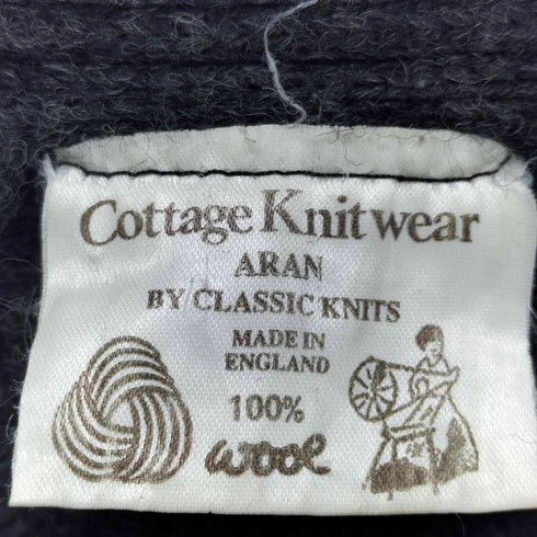 cottage knitwear ケーブル編みウールニットカーディガン England製 メンズ