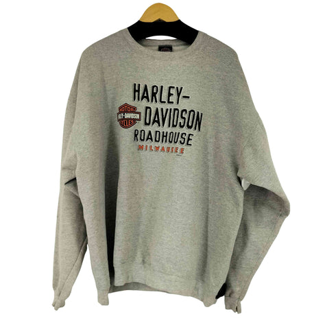 ハーレーダビッドソン HARLEY-DAVIDSON MILWAUKEE プリントクルーネックスウェット メンズ 2X