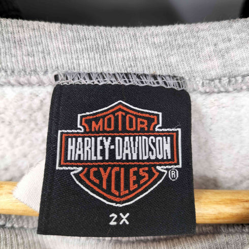 ハーレーダビッドソン HARLEY-DAVIDSON MILWAUKEE プリントクルーネックスウェット メンズ 2X