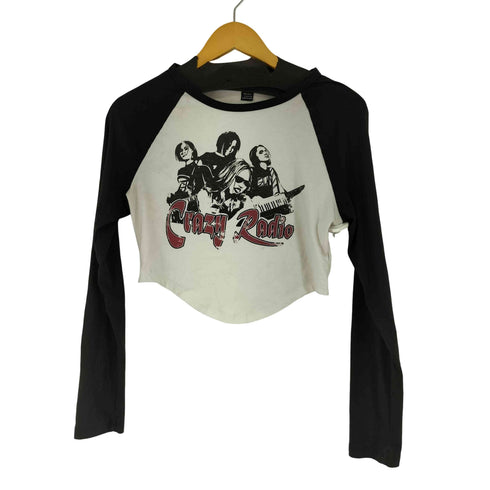 プリントクルーネックTシャツ レディース L