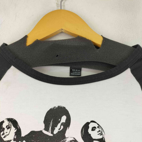 プリントクルーネックTシャツ レディース L