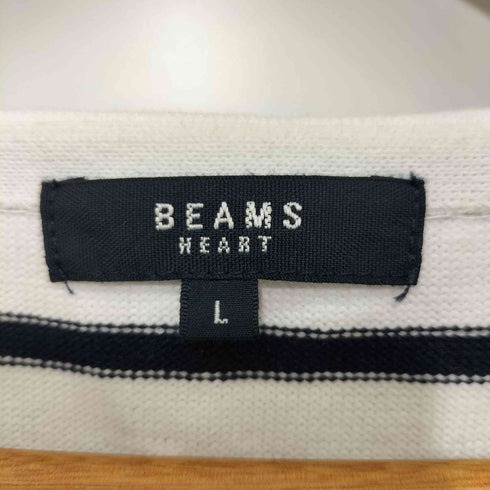 ビームスハート BEAMS HEART コットンポリ ストレッチボーダーニットソー メンズ JPN:L