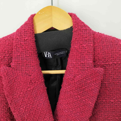 ザラ ZARA 金ボタンダブルツイードジャケット レディース import:XS