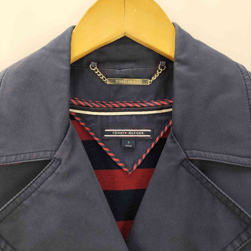 トミーヒルフィガー TOMMY HILFIGER 裏地ボーダー柄 シュート丈 トレンチコート レディース JPN:S
