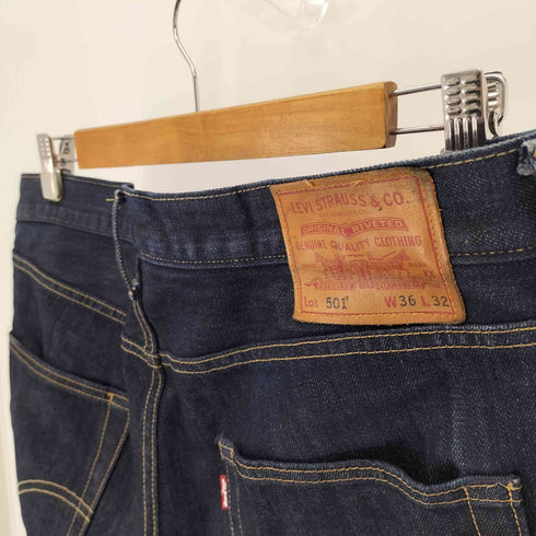 リーバイス Levis PREMIUM 501 STRAIGHT REGULAR CONE MILLS 12.5oz BIG E インディゴ 濃紺 ボタンフライ ストレート デニム パンツ イエローアーキュエイトステッチ メンズ W36 L32