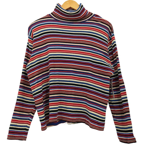 ビームスボーイ BEAMS BOY マルチ ボーダー リブ タートルネック カットソー レディース