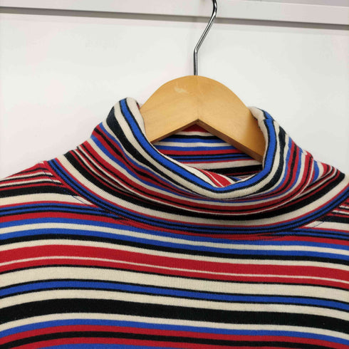 ビームスボーイ BEAMS BOY マルチ ボーダー リブ タートルネック カットソー レディース