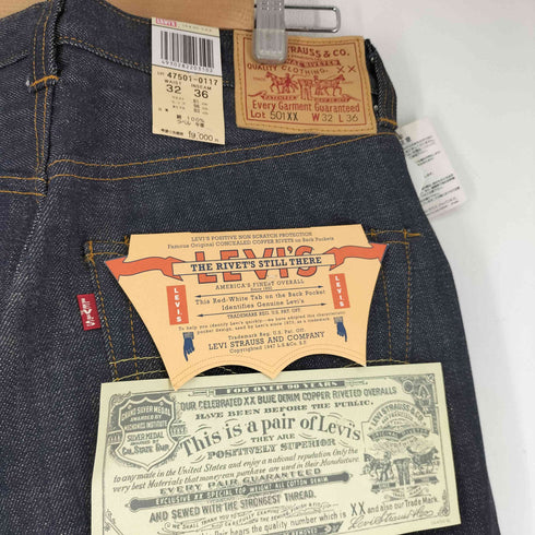 リーバイスヴィンテージクロージング Levis Vintage Clothing 00s 47年モデル 501XX 復刻 USA製 バレンシア工場 ボタンフライデニムパンツ メンズ 32X36