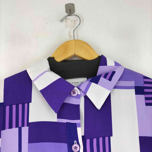 総柄 L/S シャツ レディース
