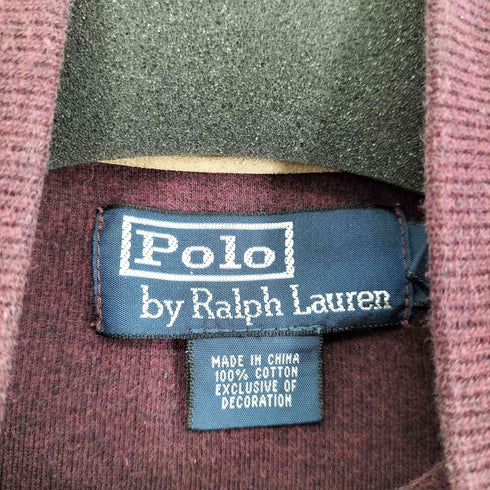 ポロバイラルフローレン Polo by RALPH LAUREN 90s ポニー刺繍 ハーフジップ コットンニット メンズ JPN:L