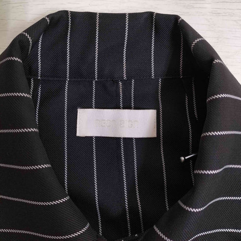 ネオンサイン NEON SIGN HS COACH JACKET CHALK STRIPE ハーフ スリーブ コーチ ジャケット チョーク ストライプ メンズ 44