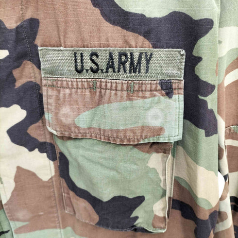 ユーエスアーミー U.S. ARMY 90S Rip Stop Woodland Camo BDU Jacket リップストップ ウッドランドカモ ミリタリー ジャケット 96年製 メンズ SMALL-SHORT
