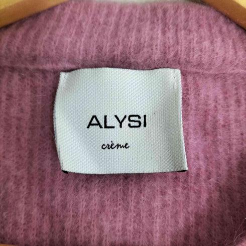 アリジ ALYSI ビーズ 装飾 フリンジ モヘヤ混 ウール クロップドニット レディース import:S