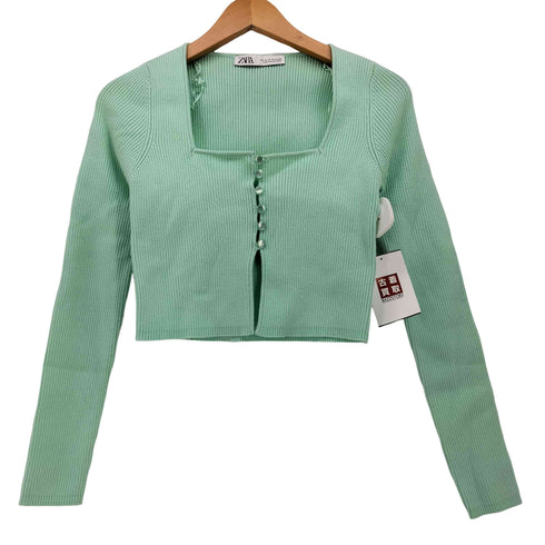 ザラ ZARA Knit cropped Jacket レディース import:M