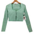 ザラ ZARA Knit cropped Jacket レディース import:M