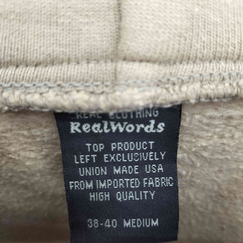 REALWORDS フロントワッペン ジップパーカー メンズ JPN:M