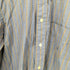 ノーティカ NAUTICA SANDED POPLIN ロゴ 刺繍 ストライプ BD L/S シャツ メンズ import:L