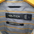 ノーティカ NAUTICA SANDED POPLIN ロゴ 刺繍 ストライプ BD L/S シャツ メンズ import:L