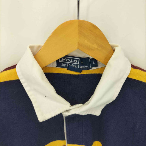 ポロバイラルフローレン Polo by RALPH LAUREN スモールポニー刺繍 ボーダーラガーシャツ メンズ import:L