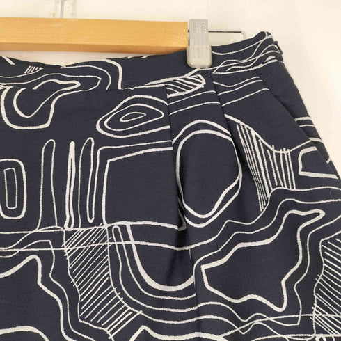 マックスマーラ MAX MARA イタリア製 白タグ ウール混 刺繍スカート レディース 44
