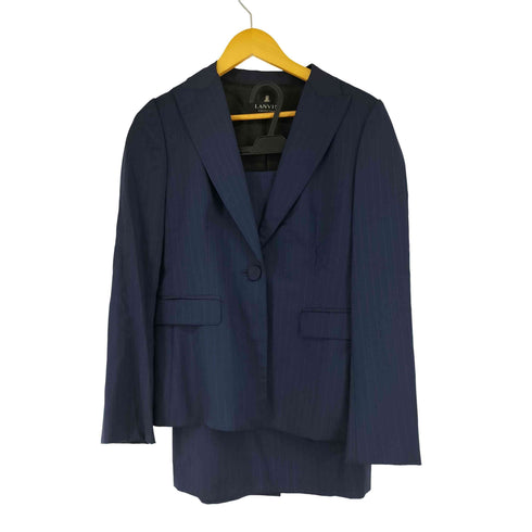 ランバンコレクション LANVIN COLLECTION ストライプテーラードジャケット&スカート レディース 40