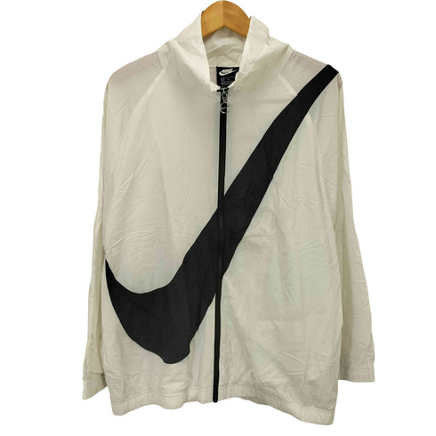 ナイキ NIKE Large swoosh Zipper Windbreaker 裏地メッシュ ビッグ スウッシュ ジップアップ ジャケット レディース import:M
