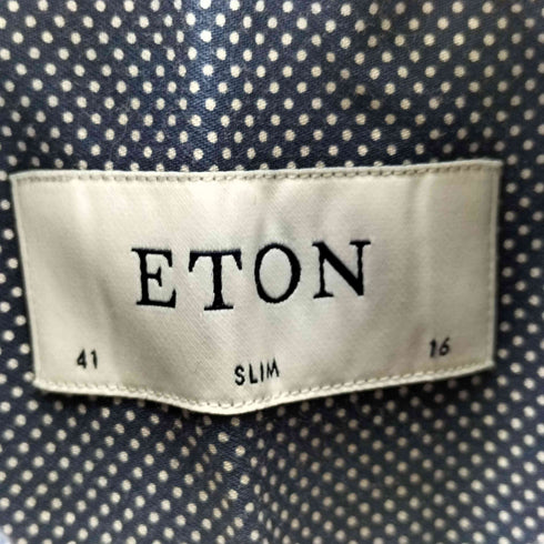 ETON ドット柄コットンドレスシャツ メンズ 16