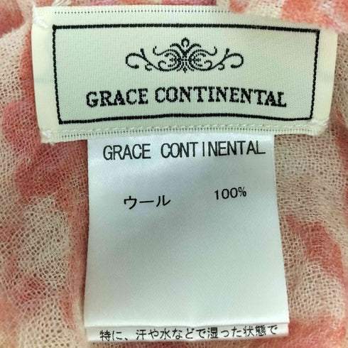 グレースコンチネンタル GRACE CONTINENTAL 花柄 ウールマフラー レディース