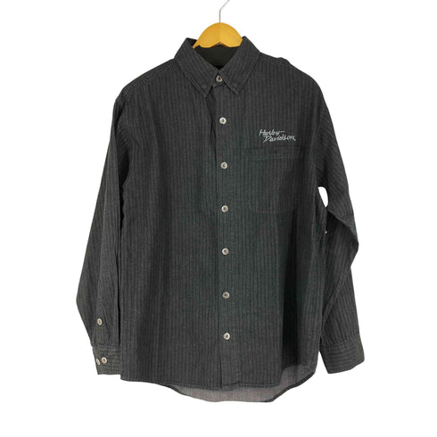 ハーレーダビッドソン HARLEY-DAVIDSON 90s シャドーストライプシャツ メンズ JPN:M