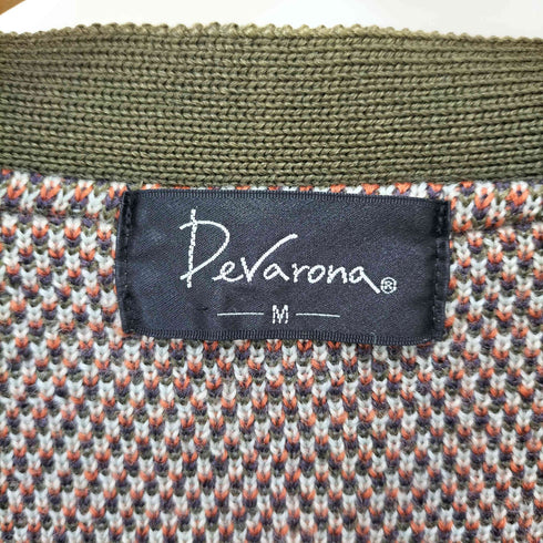 DEVARONA エルボーパッチ総柄カーディガン メンズ JPN:M