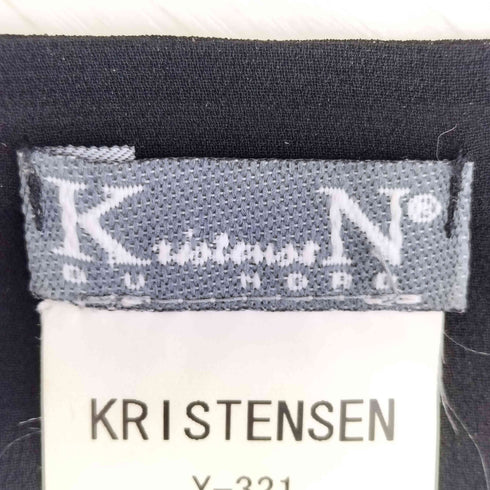 クリステンセンドゥノルド KristenseN DU NORD シルク リブ切替 バックギャザー Uネックカットソー レディース