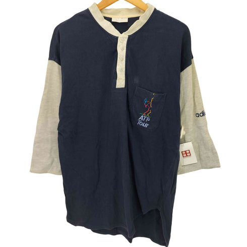 アディダス adidas デサント製 ATP TOUR ヘンリーネック カットソー メンズ JPN:M