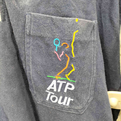 アディダス adidas デサント製 ATP TOUR ヘンリーネック カットソー メンズ JPN:M