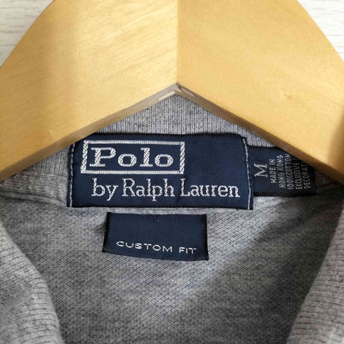ポロバイラルフローレン Polo by RALPH LAUREN CUSTOM FIT ポニー刺繍 鹿の子 ポロシャツ メンズ import:M